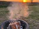Starting our fire pit off for sunset
