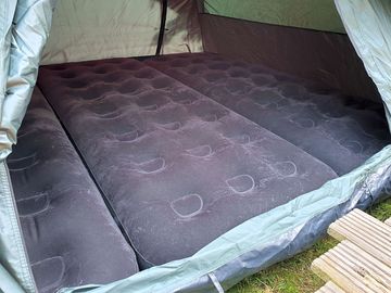 Interior fits three single inflatable mattresses